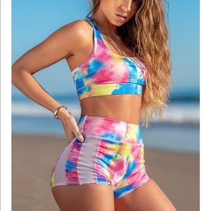 Sommer Ray Gym to Swim Mesh shorts